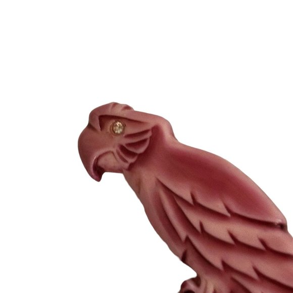 Vintage Buch Deichmann Copenhagen Denmark Big Parrot Bird Brooch Pin Large Purpl - Picture 5 of 9